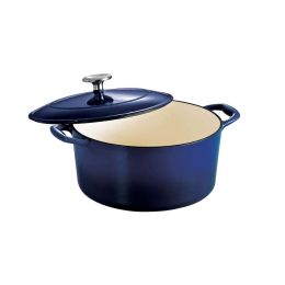 Tramontina Gourmet Enameled Cast Iron Covered Round Dutch Oven Gradated Cobalt