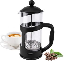Mini French Press for 12oz Small French Press Coffee Single-Serve Maker with 4 Level Filtration System Borosilicate