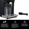 Fully Automatic Espresso Machine with milk tank;  Black