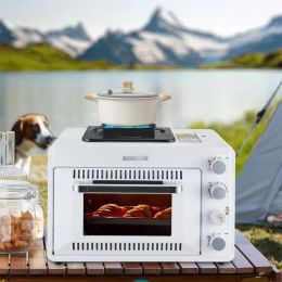 Outdoor Portable Gas Oven 2-in-1 Portable Gas Stove (Option: 25L white doubleside glass)