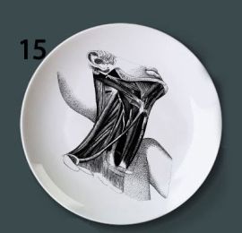 Human bone structure decoration plate (Option: 15style-6 inches)