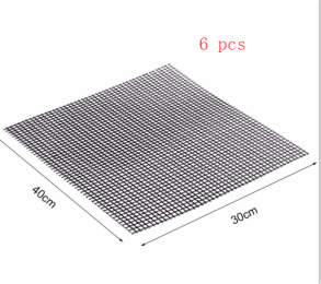 Barbecue Non-Stick Wire Mesh Grilling Mat Reusable Cooking Grilling Mat For Outdoor Activities (Option: S-6 pcs)