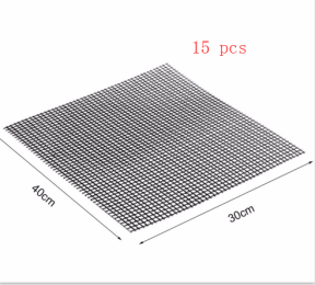 Barbecue Non-Stick Wire Mesh Grilling Mat Reusable Cooking Grilling Mat For Outdoor Activities (Option: S-15 pcs)