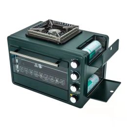 Outdoor Portable Gas Oven 2-in-1 Portable Gas Stove (Option: 25L green doubleside glass)