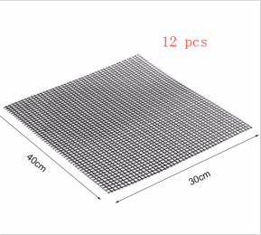 Barbecue Non-Stick Wire Mesh Grilling Mat Reusable Cooking Grilling Mat For Outdoor Activities (Option: S-12 pcs)