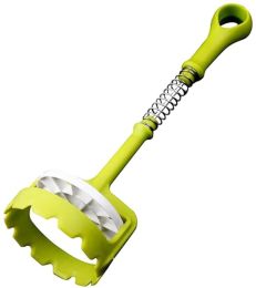 Potato Smasher, Pump-Action Potato Masher, Manual Press Potato Mashing Kitchen Gadget Tool (Color: green)